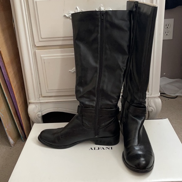 Alfani Black Riding Boots - Picture 5 of 8